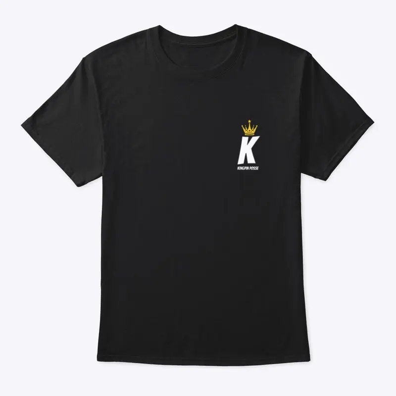 Black Tee - small K front - Large K back