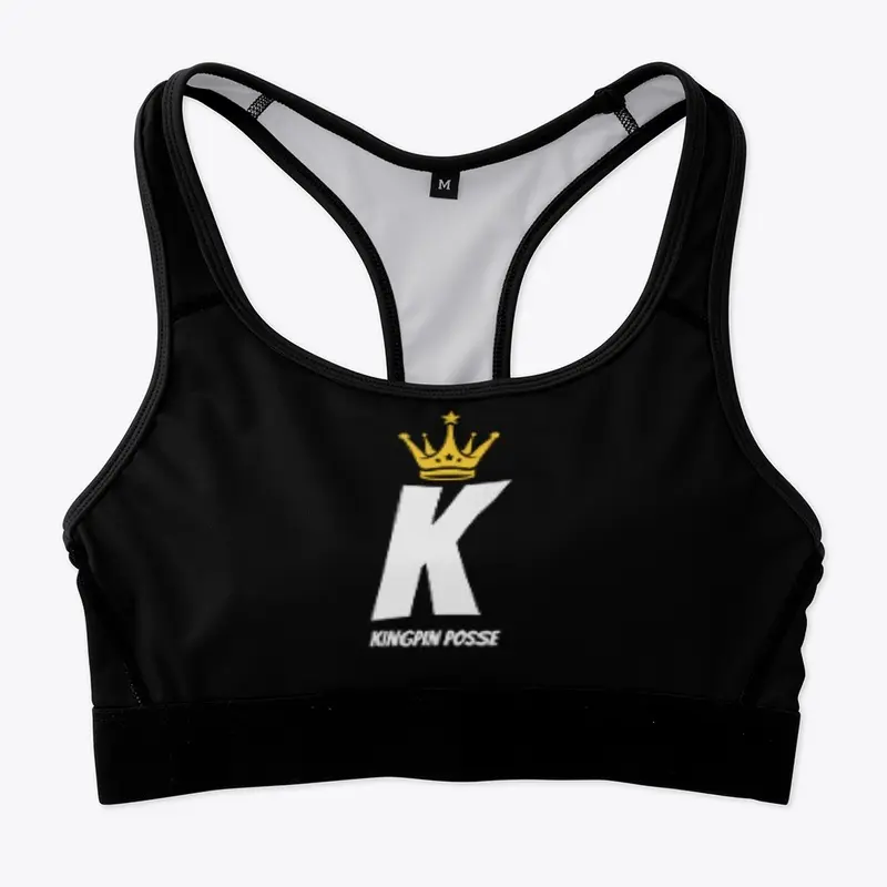 Black Sport Bra - Kingpin Posse